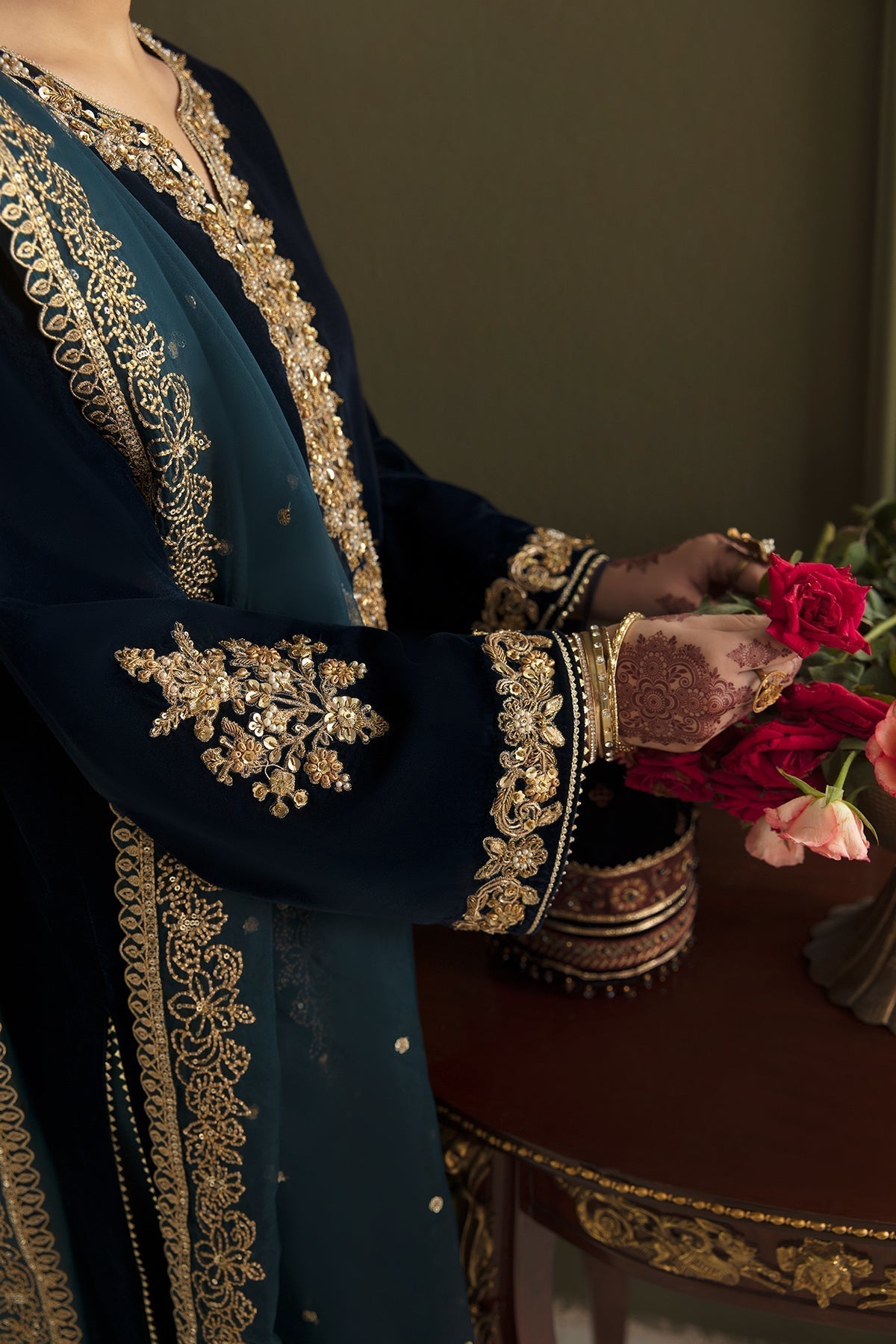 Baroque Velvet dress
