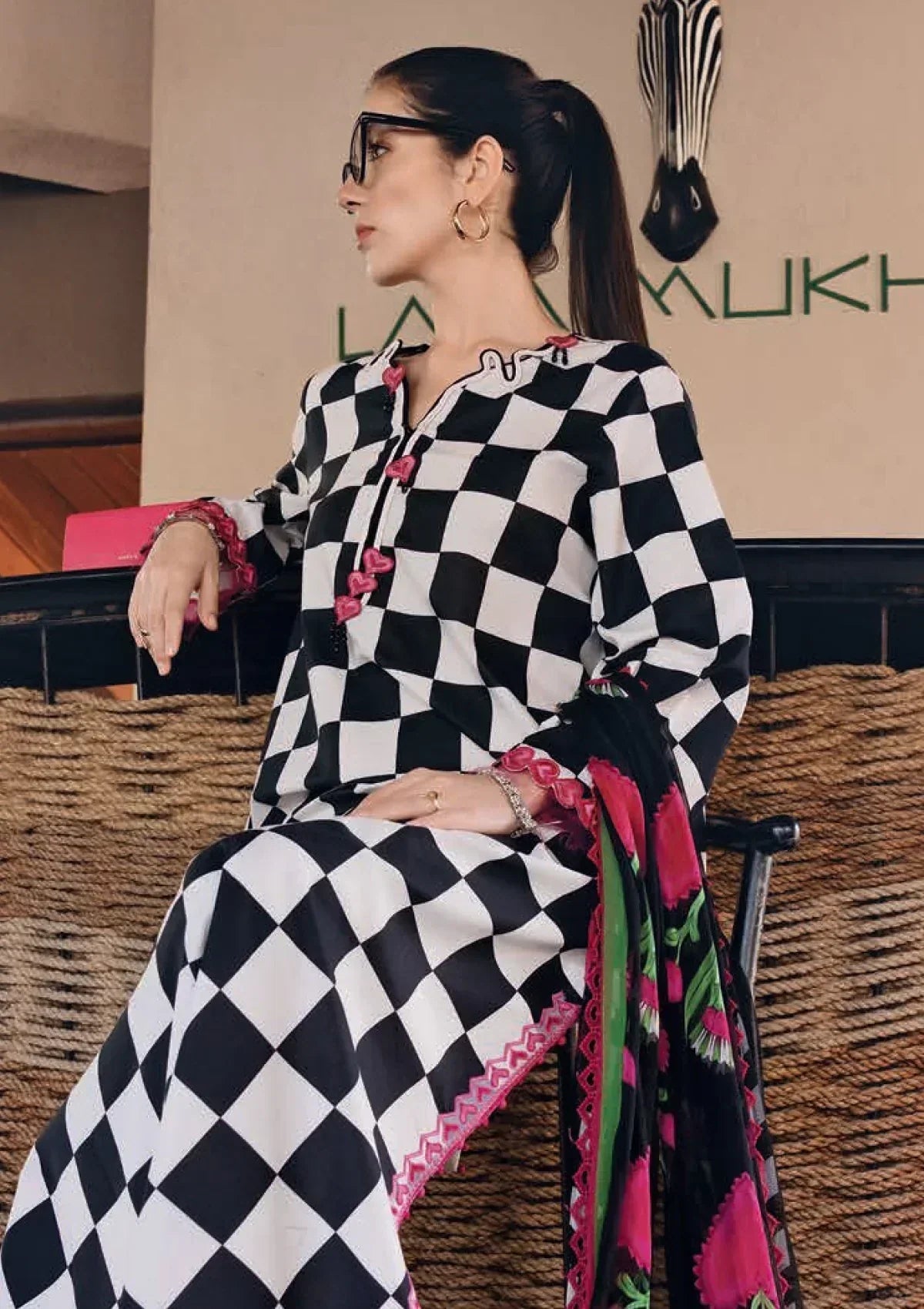 03-Piece Printed Lawn Suit With Embroidery - Ready To Wear