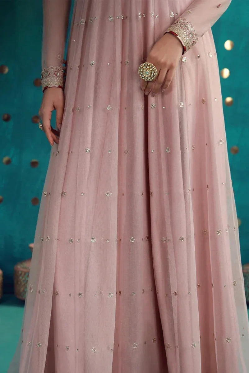 The Dusty Rose: Chiffon Anarkali Gown | Ready To Wear
