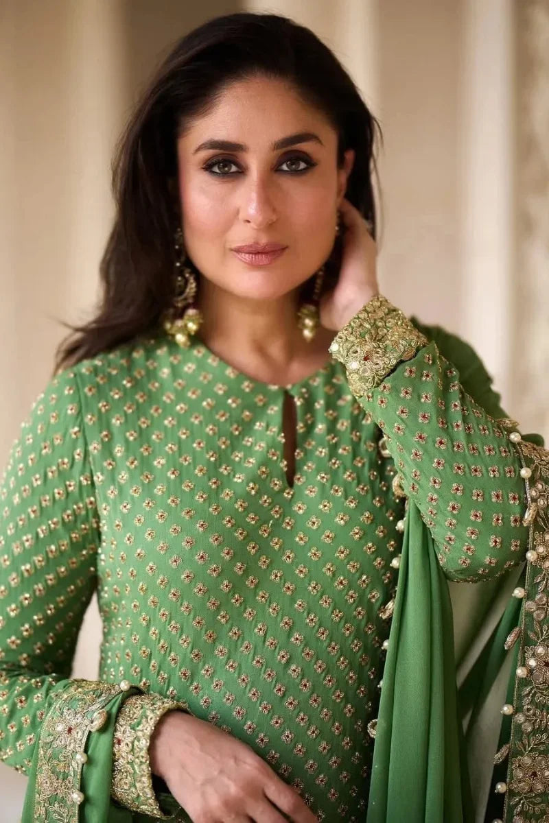 Sequence Embroidered Semi-Pure Chiffon 3 Pc Suit | Ready To Wear
