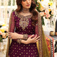 Plum Chiffon Ready to Wear Sequence and Addawork Garara Suit