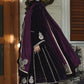 Royal Purple Micro Velvet Embroidered Stitched Suit