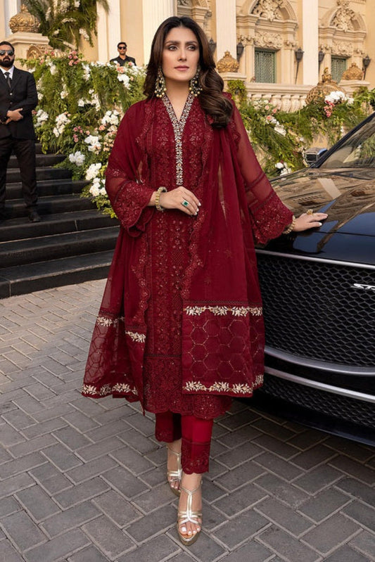 03-Piece chiffon Suit With Sequence Embroidery | Ready To Wear