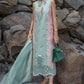 Mint Green and Pink Embroidered Lawn Cotton Suit with Organza Dupatta | RTW