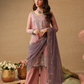 Mauve Chiffon Ready to Wear Adda Work Festive Suit