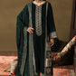 Dark Green Micro Velvet Embroidered Suit | Ready to Wear