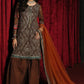 Amber Mocha Embroidered Chiffon 3-Piece – Ready to Wear