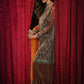 Amber Mocha Embroidered Chiffon 3-Piece – Ready to Wear