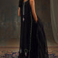 Black Indian Raw Silk Embroidered Suitf | Ready to Wear