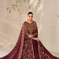 Maroon Chiffon Heavy Embroidered 3-Piece Set | Ready to Wear