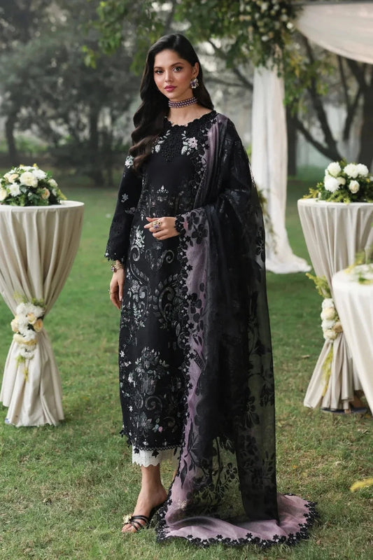 Black Embroidered Lawn Suit | Ready to Wear