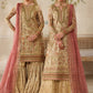 Beige and Pink Handwork Embroidered Lawn Luxury Suit |Ready to Wear