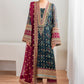 3-Piece High-Quality Soft Chiffon Stitched Suit