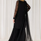 Midnight Black Chiffon Sequence Embroidered Garara Suit | |RTW