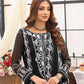 Black Chiffon Heavy Embroidered Spangle Work Suit | Ready TO Wear