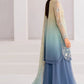 Ocean Mist – Blue-Grey Chiffon 3-Piece - Ready To Wear