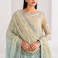 Ocean Mist – Blue-Grey Chiffon 3-Piece - Ready To Wear
