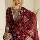 Maroon Sequence Embroidered Chiffon Festive Suit | RTW