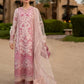 03-Piece Embroidered Lawn Suit With Organza Dupatta | Ready To Wear