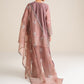 Dusty Mauve Cotton Silk Embroidered Suit with Organza Dupatta | Ready to Wear