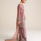Dusty Mauve Cotton Silk Embroidered Suit with Organza Dupatta | Ready to Wear