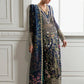 Royal Navy Organza Addawork Lehnga Festive Ensemble |RTW