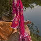 03-Piece Embroidered Lawn Suit With Organza Dupatta | Ready To Wear