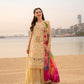 Luxury Embroidered Cotton Suit with Digital Printed Chiffon Dupatta |RTW