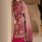 03-Piece Embroidered Chiffon Suit With Net DUpatta | Ready To Wear