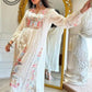 Embroidery White 3PCS Suit  Collection For Women
