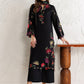 Black Embroidered Chiffon Suit with Digital Silk Dupatta |RTW