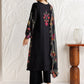 Black Embroidered Chiffon Suit with Digital Silk Dupatta |RTW