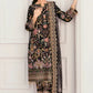 03-Piece Net Suit With Embroidery | Ready To Wear