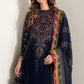 Navy Micro 9000 Velvet Embroidered Ready to Wear Festive Suit
