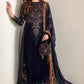 Navy Micro 9000 Velvet Embroidered Ready to Wear Festive Suit