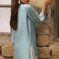 Celeste Azure Raw Silk Addawork Festive Suit | RTW