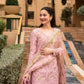 Blush Pink Sharara - 03-Piece Lawn Shirt With Silk Dupatta | Ready To Wear