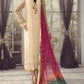 Beige Chiffon stitched with Addawork and Silk Dupatta |RTW