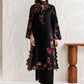 Black Embroidered Chiffon Suit with Digital Silk Dupatta |RTW