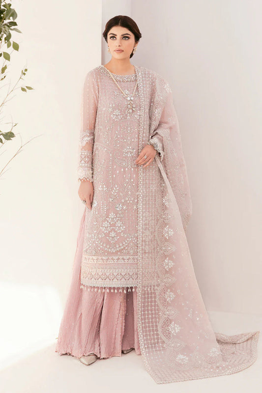 Pink Organza Embroidered Suit | Ready to Wear