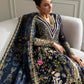 Royal Navy Organza Addawork Lehnga Festive Ensemble |RTW