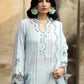 Crisp Ice Blue & White Cutwork Embroidered Chiffon Suit