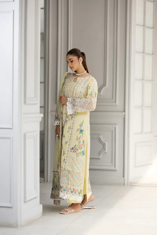 03-Piece Embroidered Chikankari Suit | Ready To Wear