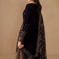 Royal Midnight Pure Velvet Embroidered Festive Suit | RTW