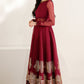Maroon Semi Pure Chiffon Ready to Wear Sequence Embroidered Lehenga Suit