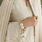 Elegant Ivory Semi Pure Chiffon Thread & Sequence Embroidered Suit | ready to wear
