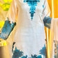 Ivory Teal Shamoze Silk Suit | RTW