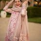 03-Piece Embroidered Lawn Suit With Organza Dupatta | Ready To Wear