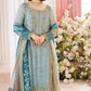 Pastel Ice Blue: Embroidered Chiffon Suit | Ready To Wear