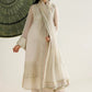 Elegant Ivory Semi Pure Chiffon Thread & Sequence Embroidered Suit | ready to wear